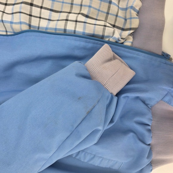 Vtg Field & Stream‎ Mens XL Blue Jacket Bomber Plaid Lined Button Up Casual - Picture 9 of 10